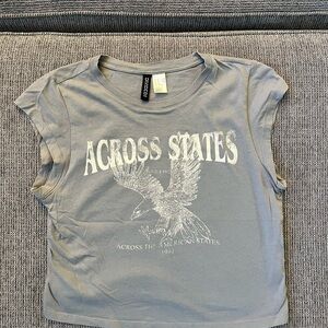 H&M Women’s Across States Graphic Tee/Tank Top Grey M